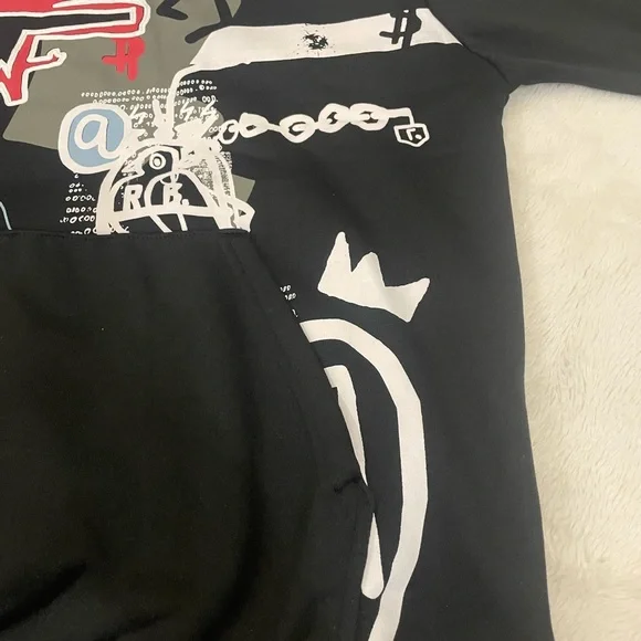 Versace Mens Graphic Print Cotton Hoodie Sz XL - Picture 4 of 11